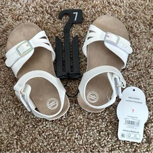 Wonder Nation Toddler Sandals Sz 7 Little Girls Open Toe Buckle Shoes Adjustable